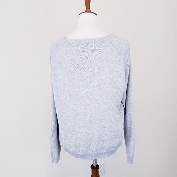 Gray Animal Print Zip Up Cardigan Sweater Size XL Apt 9 Light Gray - Picture 6 of 8